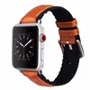 High Quality Newest Italian leather Genuine leather with soft silicone materials wrist 20mm 22mm band for iwatch