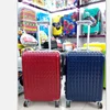 Big flat Aluminum FRAME ABS+PC luggage trolley top and side handle carry-on luggage travel case with 360degree wheels