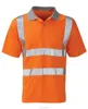 HiVis Cool Breathable Polo Shirt with Cross Back Workwear Hi Vis Polo Shirt Safty Reflective Shirt / Long Sleeve POLO T Shirts