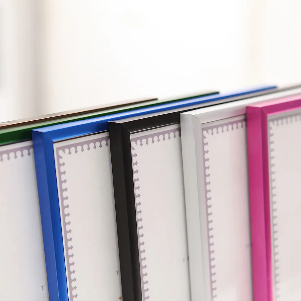 Custom Aluminum Photo Frame Metal Photo Frame A4 Certificate Frame