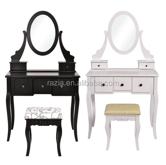 Modern White Dressing Vanity Table Make Up Writing Desk W Flip