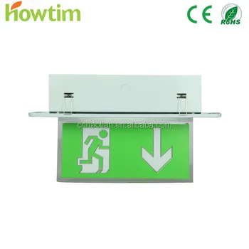 Indoor Mall Rectangle Shape Aluminum Material Wall Mounted Safety Signs Symbols Emergency Exit Light Ceiling Mounted Buy Emergency Exit Light Safety