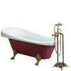 HS-B506 hot sale free standing india royal red claw foot bath tub for sale