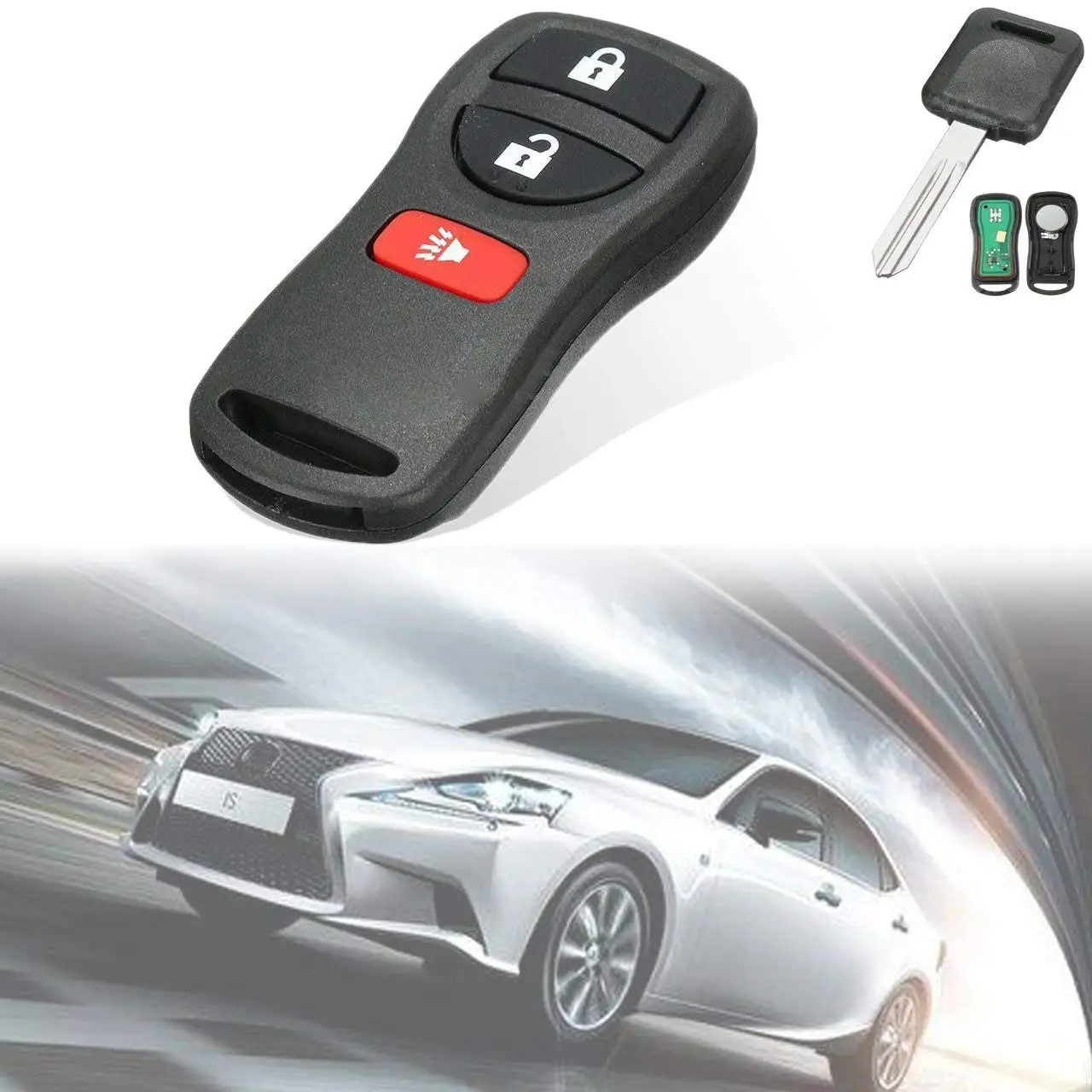 Pack of 2 ECCPP Replacement fit for Keyless Entry Remote Control Car Key Fob fits for Infiniti EX35 Infiniti FX35 Nissan Armada Nissan Maxima Nissan Murano KBRASTU15