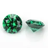Round shiny and brilliant emerald cubic zirconia