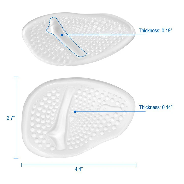 Lady High Heel Shoe Anti Slip Removable Insoles Front Foot Insoles ...