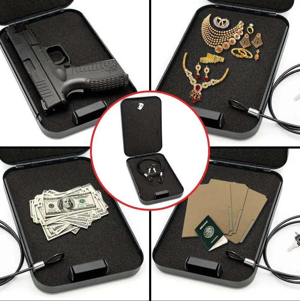 Aipu Pistol Safe / Mini Pistol Box/key Lock & Portable Handgun Safe Box ...