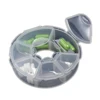 Round Pill Travel Box Tablet Holder Medicine Dispenser Organiser Storage