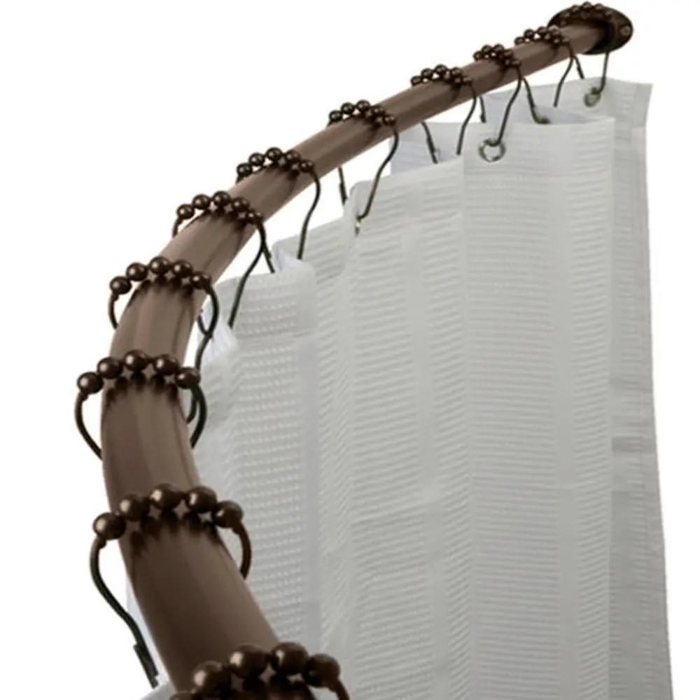 Bronze Bath Bliss Curved Shower Curtain Rods