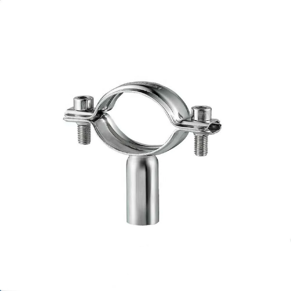 high quality sanitary stainless steel pipe support clamp bracket