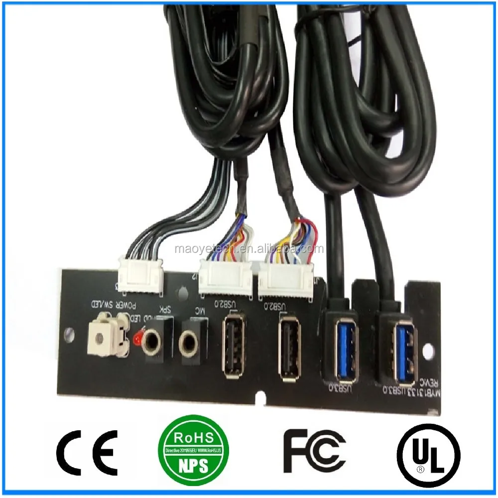Mys13133 Panel Cables Usb3.0 Usb2.0 Hd Audio Led /sw For Pc Case Cable