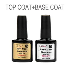 2 piece set GNl nail gel top coat base coat quick dry nail polish spray french