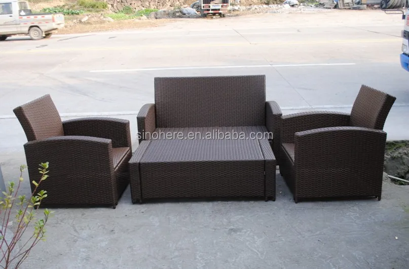 New Products Most Popular Waterproof Garden Furniture Rattan Sofa Set