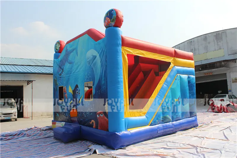 Inflatable cartoon jump bouncy castle house inflatable combo for amusement park JFCB-003-2.JPG