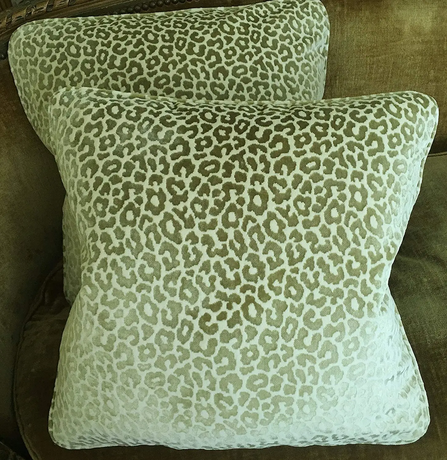 sage green velvet pillow