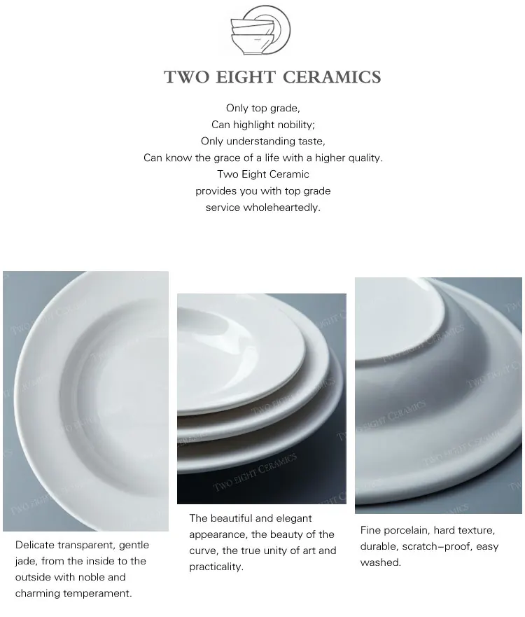 factory sale round porcelain dinnerware pasta plates