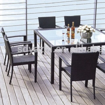 King Size Voor 12 Personen Kunststof Rotan Stoel En Tafel Set