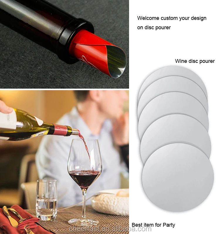 Promotional Drip Stop Foil Disk Pourer For Wine Buy Disc Liquor