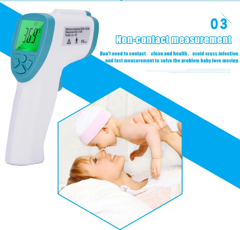 SZKIA Best price non contact medical infrared forehead digital meat baby thermometer