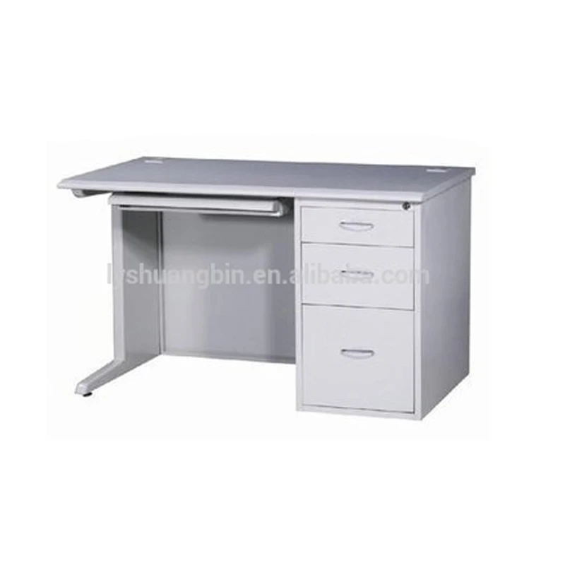 Modern Office Low Price Computer Desk Table White Stainless Steel