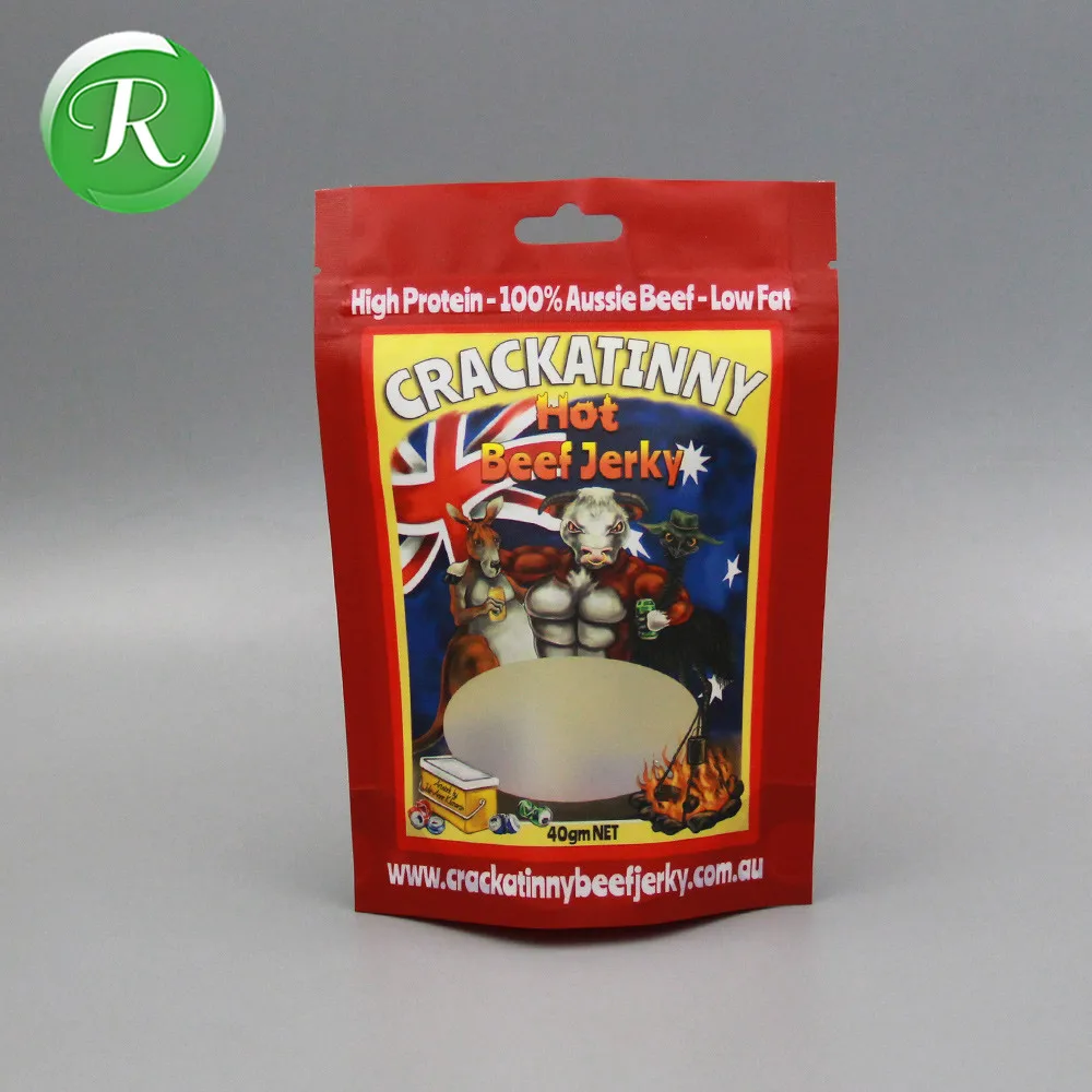 Custom Beef Jerky Packaging Bags/kraft Stand Up Pouch For Beef Jerky