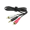 1.5M 3.5 SP TO 2 RCA L=1500MM diameter2.5*5.0 dual parallel audio cable
