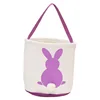 Wholesale eco-friendly Canvas with cotton lining Easter gift bunny basket for Easter Egg