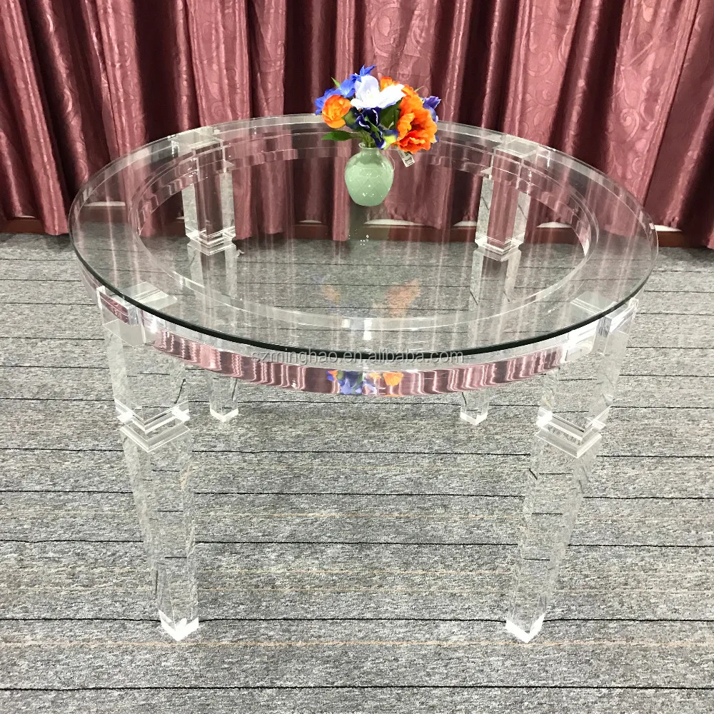 Round Acrylic Tables And Chairs Buy Acrylic Furniture,Acrylic Dining