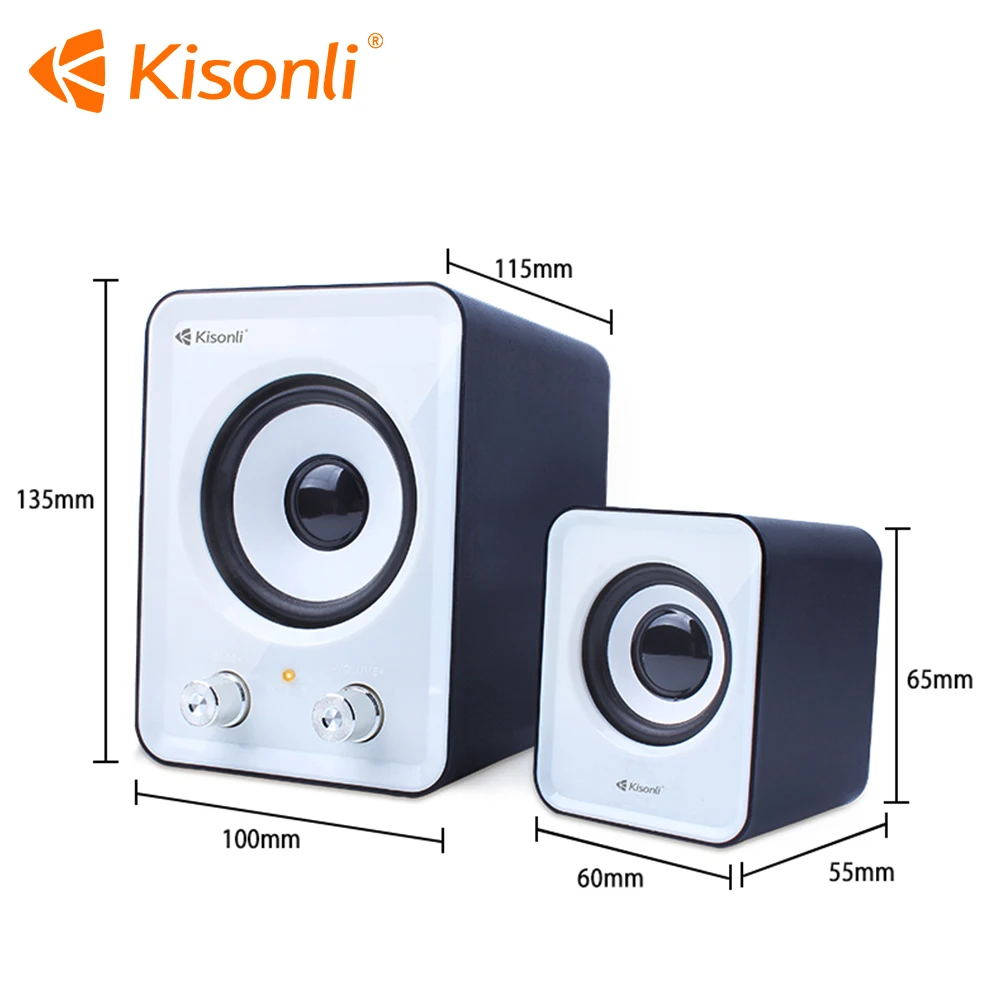Kisonli 3 Way Mini USB Bocina External Laptop / Desktop / Computer Speakers System with 3.5mm Jack - ANKUX.COM