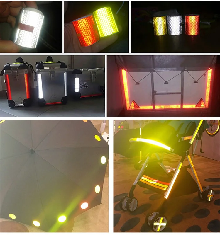 Biker Environmental 15.72/" Tape Film Reflector Bicycle Hot Sticker Reflective