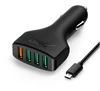 Original 4 Ports AUKEY Quick Charge 3.0 Car Charger 55.5W USB Charger For S7, S7 Edge With 3.3Ft Quick Charge Cable