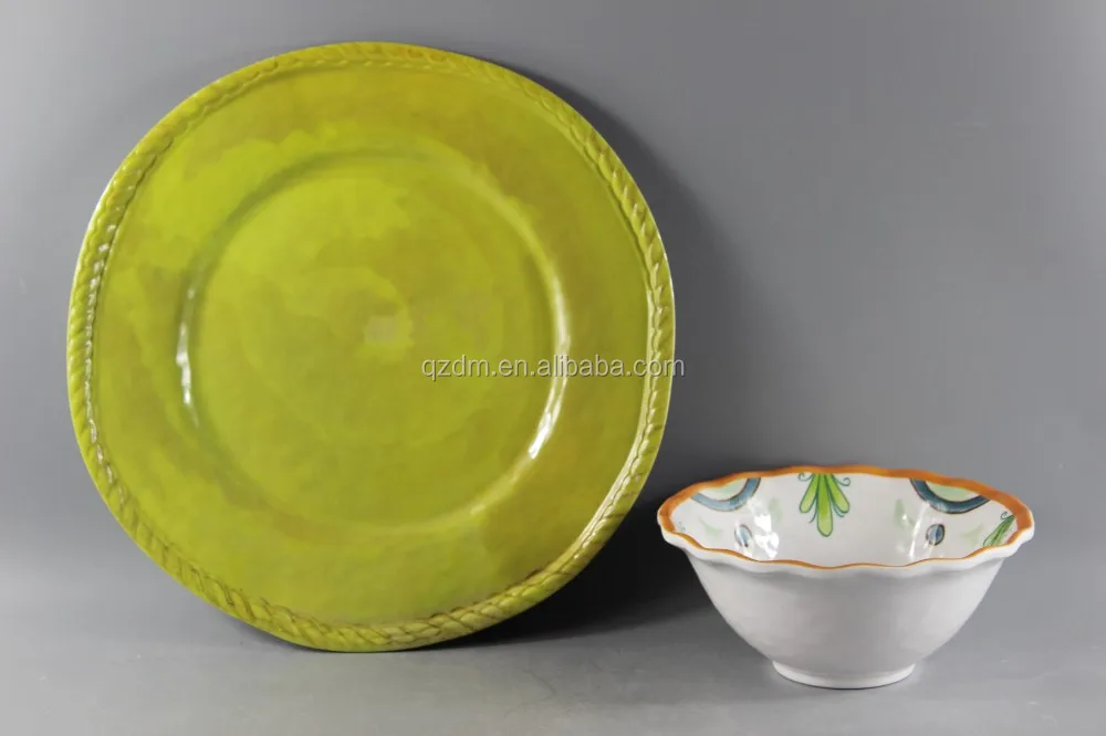 2016 New Design Melamine Plate And Bowl Set