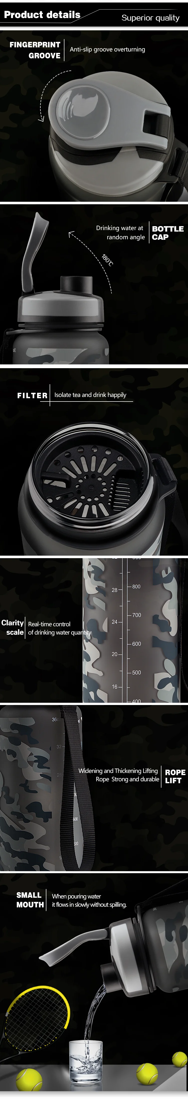 New products custom personalised Military kettle sports drink water bottle