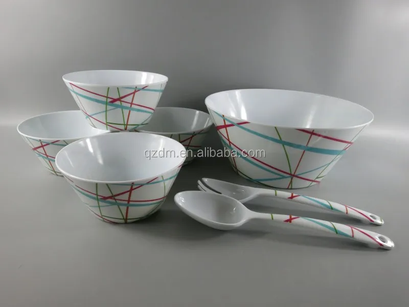 Western style 7 Pcs Melamine Salad Bowl set