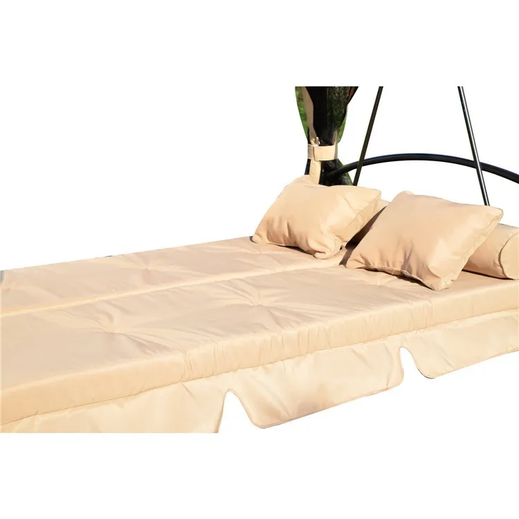 Outdoor 3 Person Patio Daybed Canopy Gazebo Swing Garden Swing Chair Tan With Mesh Walls Buy