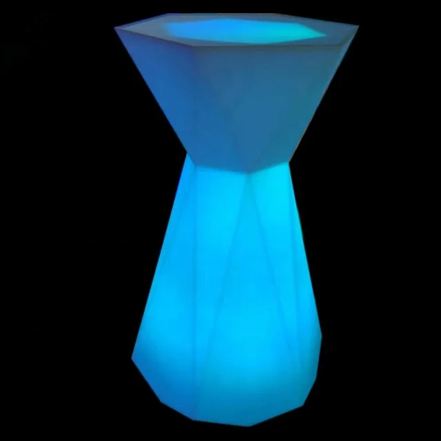 
Outdoor event furniture,PE plastic led cocktail table ,105cm height portable bar table 