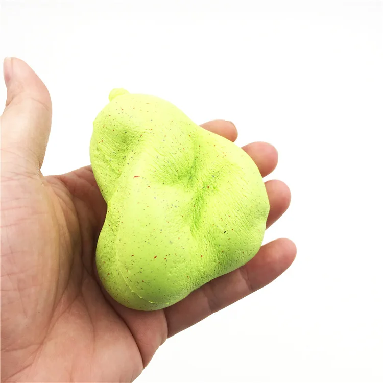 China Factory Supplier High Quality Soft Slow Rising Mini Fruit Pear Keychain Kids Squishy Toys With Good Smell