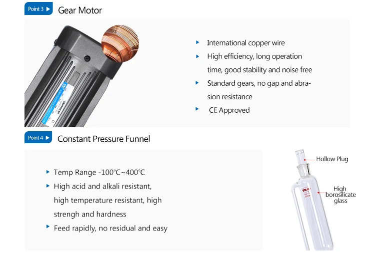 Lab Jacketed Agitated Reactor 1L Glass Reactor Systems