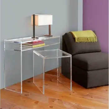 Minimalist Clear Acrylic Computer Desk Customize Available Minimalist Clear Acrylic Computer Desk Customize Available