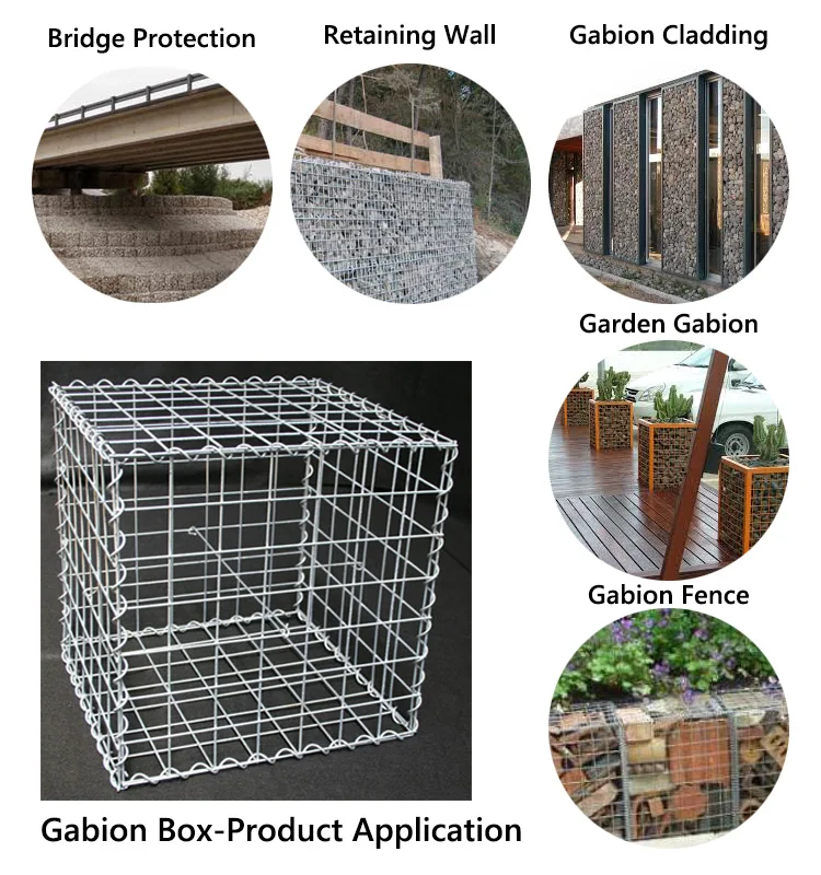 Stainless Steel Welded Gabion Box/galvanized Wire Mesh Gabion Basket 2m