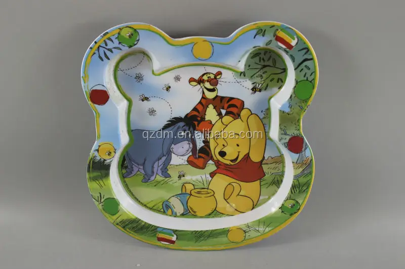 melamine bear shape plate for kids