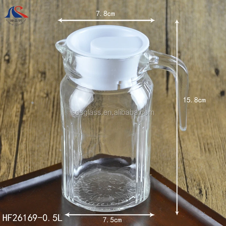 Glass Tableware 0.5l Small Jug Lead Free Cold And Hot Water Storage