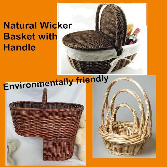 Cheap Round Willow Wicker Baskets With Handle Wholesale/pick N Pay Picnic Baskets Buy Pick N