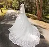 Bridal Gown Elegant Lace Long Sleeve Appliqued Cathedral Train Zipper Button Back 2019 Muslim Tailor Made Wedding Dress