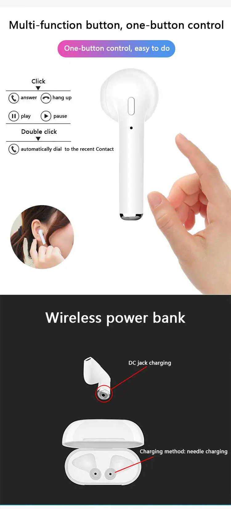 i7s i9s i88 i12 TWS Wireless Earbuds Bluetooth 5.0 Mini Earphones New upgraded - ANKUX.COM