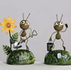 wrought iron ants furnishing articles, home decorations household small ornament ,lovely ant holding a leaf