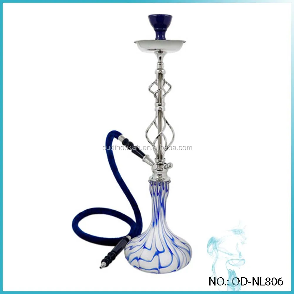 smoking from a giant hookah pipe