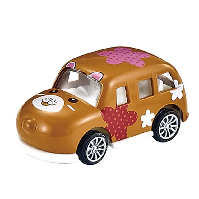 新发明有趣 1/64 压铸车,儿童合金迷你拉回卡通汽车玩具