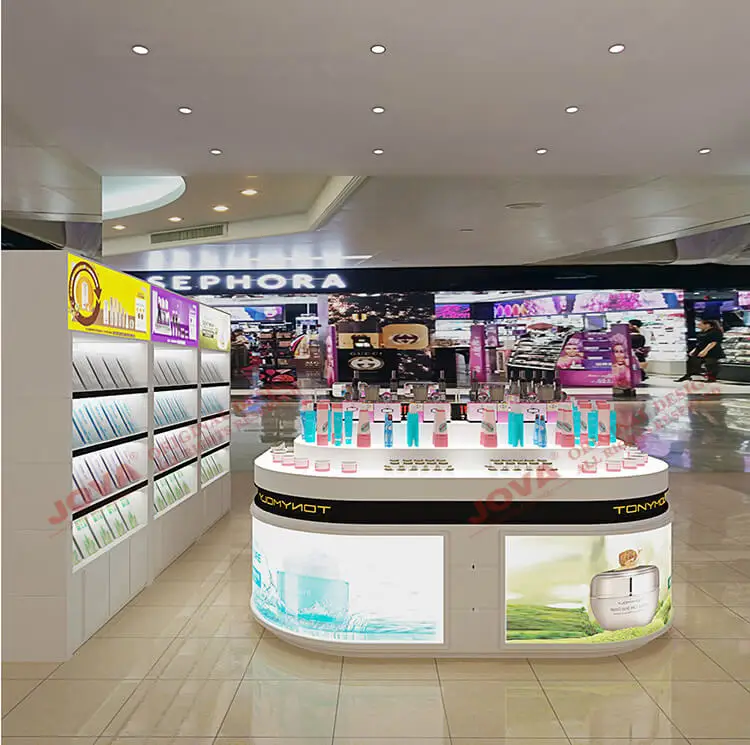 Small Cosmetic Shop Design Hot Sale Make Up Stand And Display Showcase ...