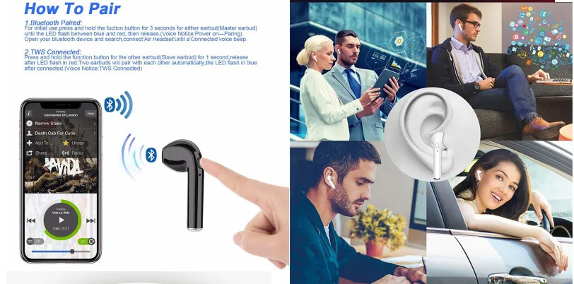 2019 New Technology Hands Free Noise Cancelling Promotional Mini Sport Running Bluetooth Wireless Earbuds - ANKUX.COM